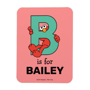 Elmo Alphabet B Teal Magnet