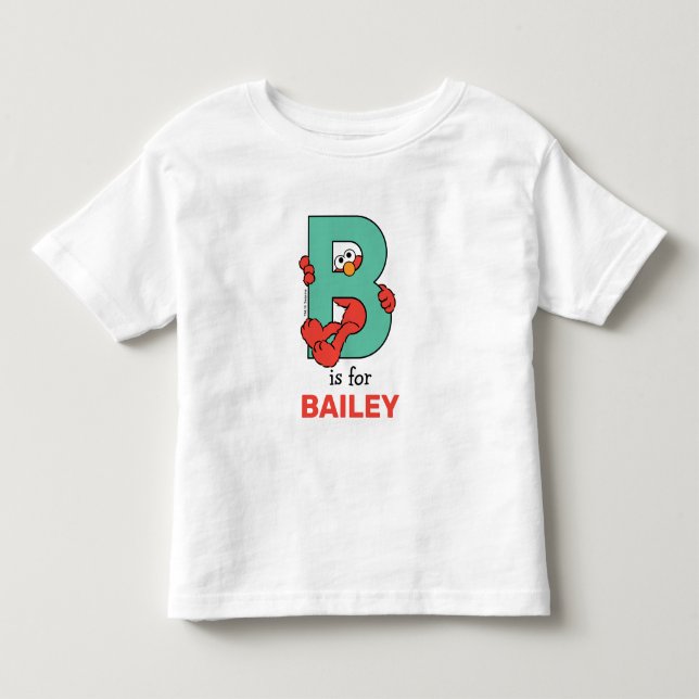 Elmo Alphabet | B Teal Toddler T-shirt (Front)