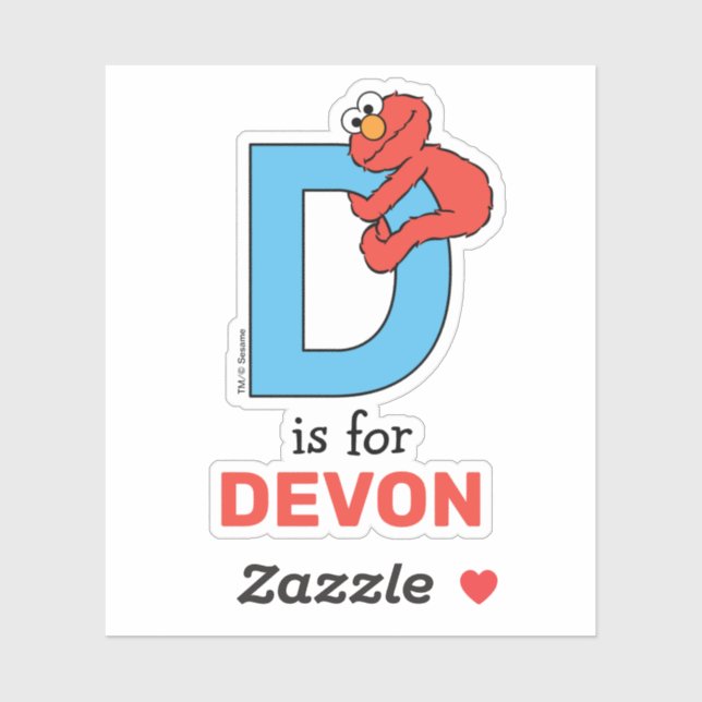 Elmo Alphabet | D Blue (Sheet)