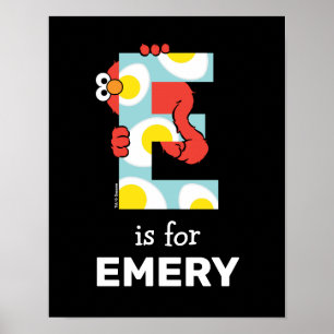 Elmo Alphabet   E Eggs Poster