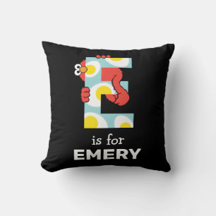 Elmo Alphabet   E Eggs Throw Pillow