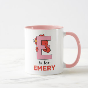 Elmo Alphabet   E Pink Mug