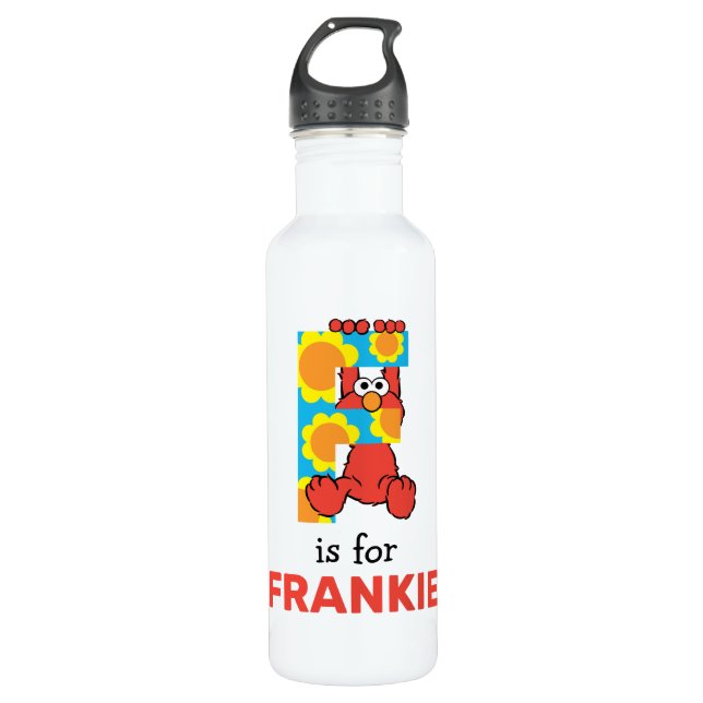 Elmo Alphabet | F Flowers 710 Ml Water Bottle (Front)