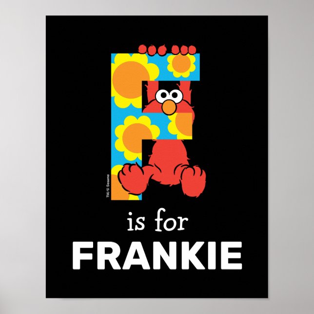 Elmo Alphabet | F Flowers Poster (Front)