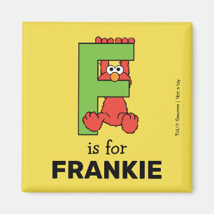 Elmo Alphabet F Green Magnet