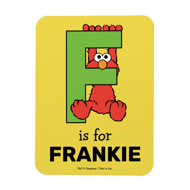 Elmo Alphabet | F Green Magnet (Vertical)