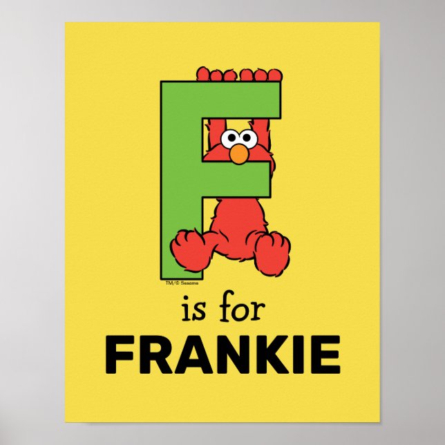 Elmo Alphabet | F Green Poster (Front)