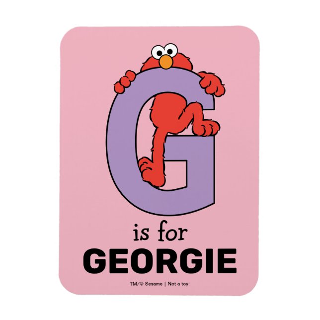 Elmo Alphabet | G Purple Magnet (Vertical)