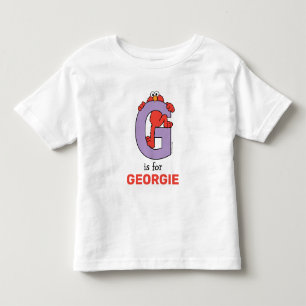 Elmo Alphabet   G Purple Toddler T-shirt