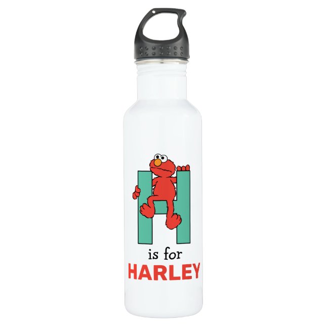 Elmo Alphabet | H Green 710 Ml Water Bottle (Front)