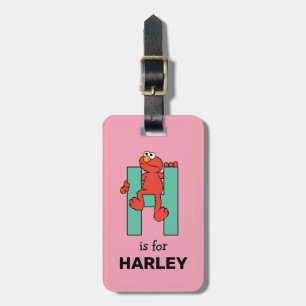 Elmo Alphabet   H Green Luggage Tag