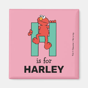 Elmo Alphabet H Green Magnet