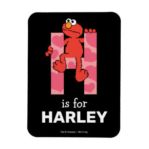 Elmo Alphabet H Hearts Magnet