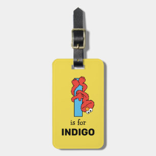 Elmo Alphabet I Blue Luggage Tag