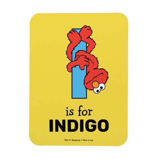 Elmo Alphabet | I Blue Magnet (Vertical)