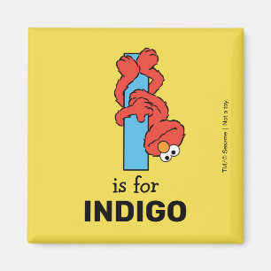 Elmo Alphabet   I Blue Magnet
