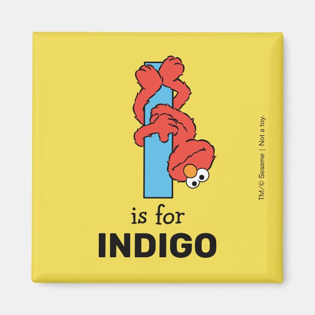 Elmo Alphabet | I Blue Magnet (Front)