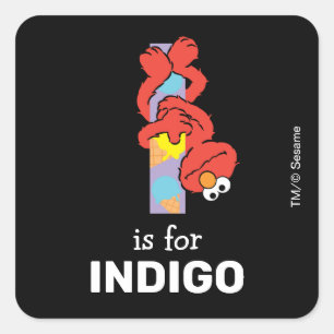 Elmo Alphabet   I Ice Cream Square Sticker
