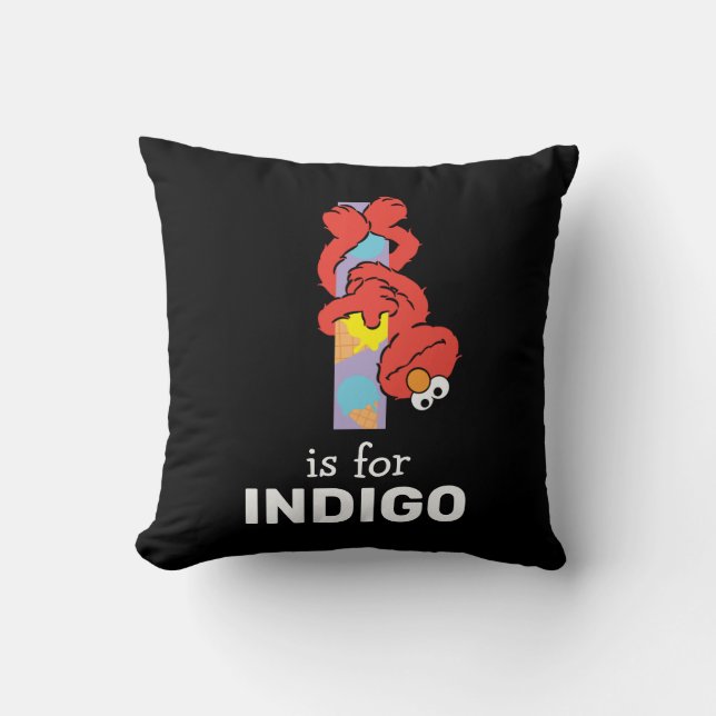 Elmo Alphabet | I Ice Cream Throw Pillow (Front)