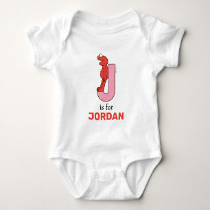 Elmo Alphabet   J Pink Baby Bodysuit