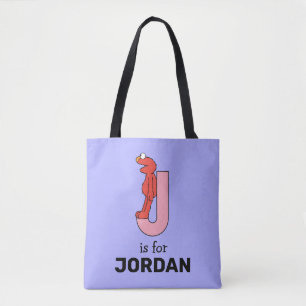 Elmo Alphabet   J Pink Tote Bag