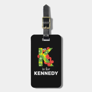 Elmo Alphabet   K Kiwi Luggage Tag