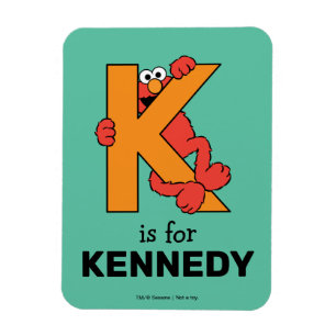 Elmo Alphabet K Orange Magnet