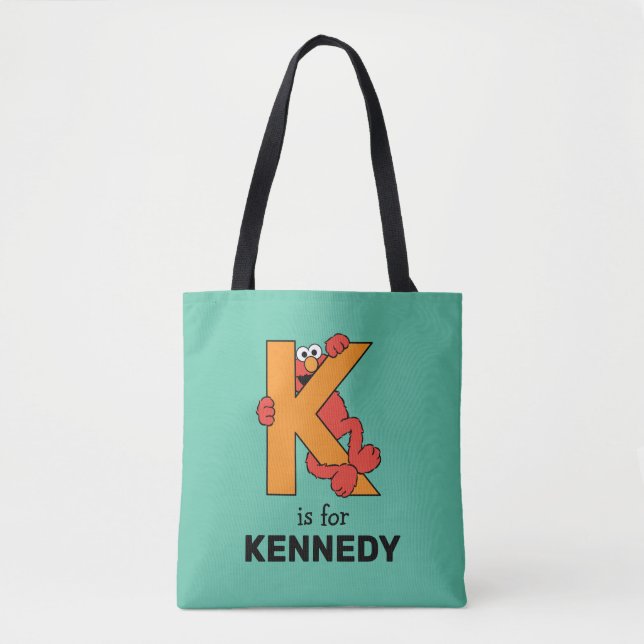 Elmo Alphabet | K Orange Tote Bag (Front)