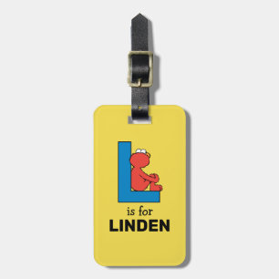 Elmo Alphabet L Blue Luggage Tag
