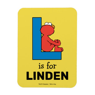 Elmo Alphabet L Blue Magnet