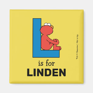 Elmo Alphabet L Blue Magnet