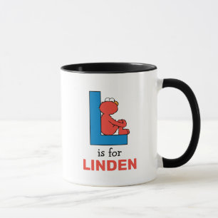 Elmo Alphabet   L Blue Mug