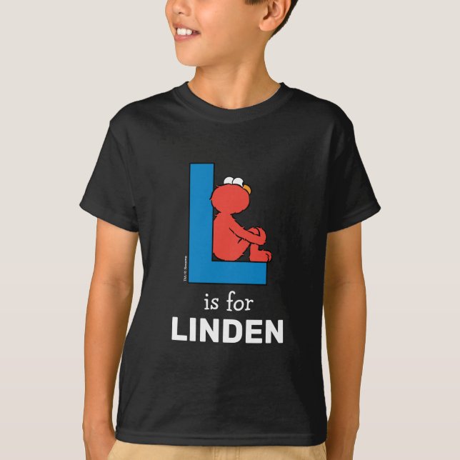 Elmo Alphabet | L Blue T-Shirt (Front)