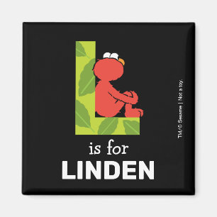 Elmo Alphabet L Leaf Magnet