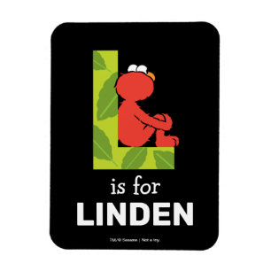 Elmo Alphabet L Leaf Magnet