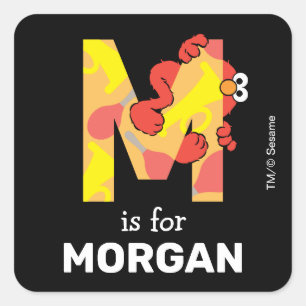 Elmo Alphabet M Music Square Sticker