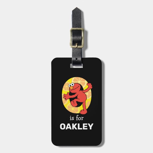 Elmo Alphabet | O Orange Luggage Tag (Front Vertical)