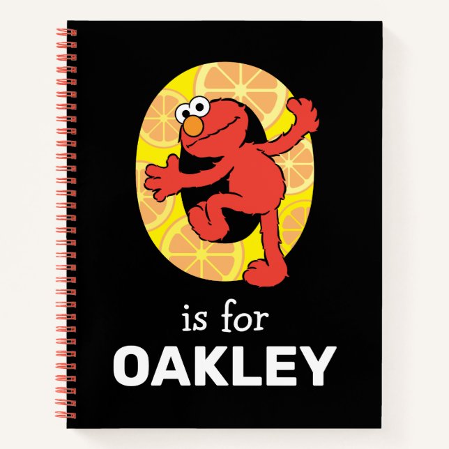 Elmo Alphabet | O Orange Notebook (Front)