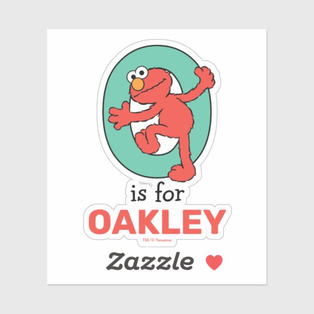 Elmo Alphabet | O Teal (Sheet)