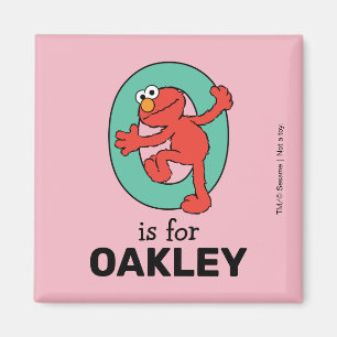 Elmo Alphabet   O Teal Magnet