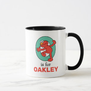 Elmo Alphabet   O Teal Mug