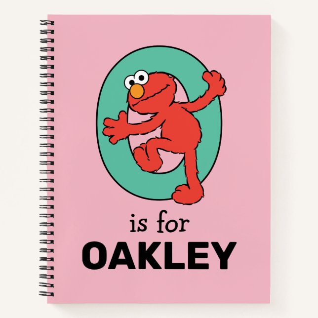 Elmo Alphabet | O Teal Notebook (Front)