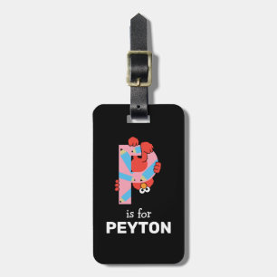Elmo Alphabet   P Pencil Luggage Tag