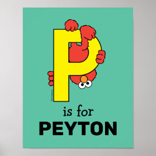 Elmo Alphabet   P Yellow Poster