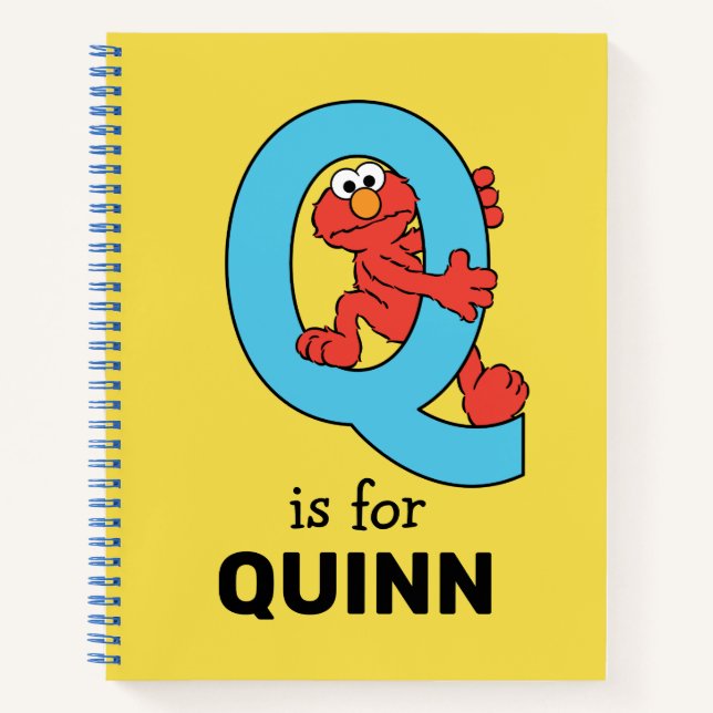 Elmo Alphabet | Q Blue Notebook (Front)