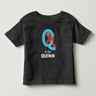 Elmo Alphabet   Q Blue Toddler T-shirt