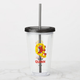 Elmo Alphabet   Q Question Mark Acrylic Tumbler