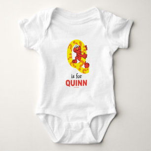 Elmo Alphabet   Q Question Mark Baby Bodysuit