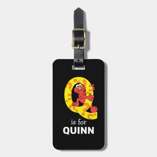 Elmo Alphabet | Q Question Mark Luggage Tag (Front Vertical)