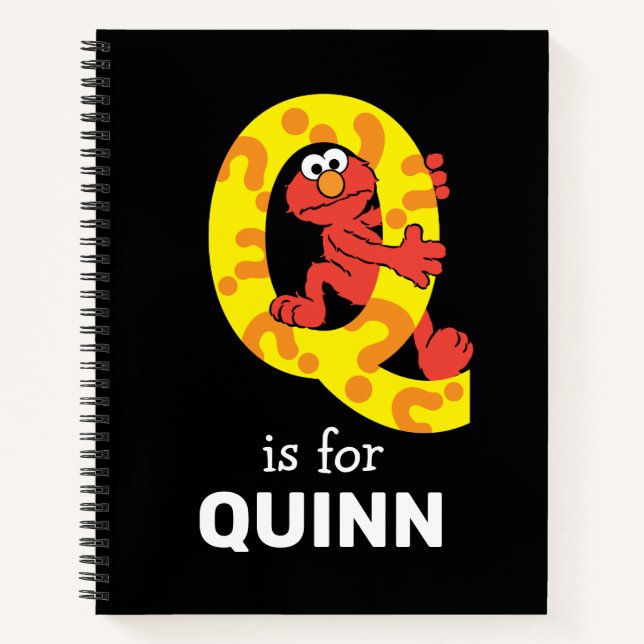 Elmo Alphabet | Q Question Mark Notebook (Front)